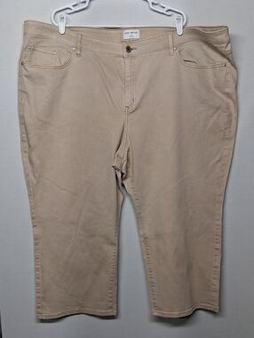 Lane Bryant Tan Jean Stretch Capri Pants